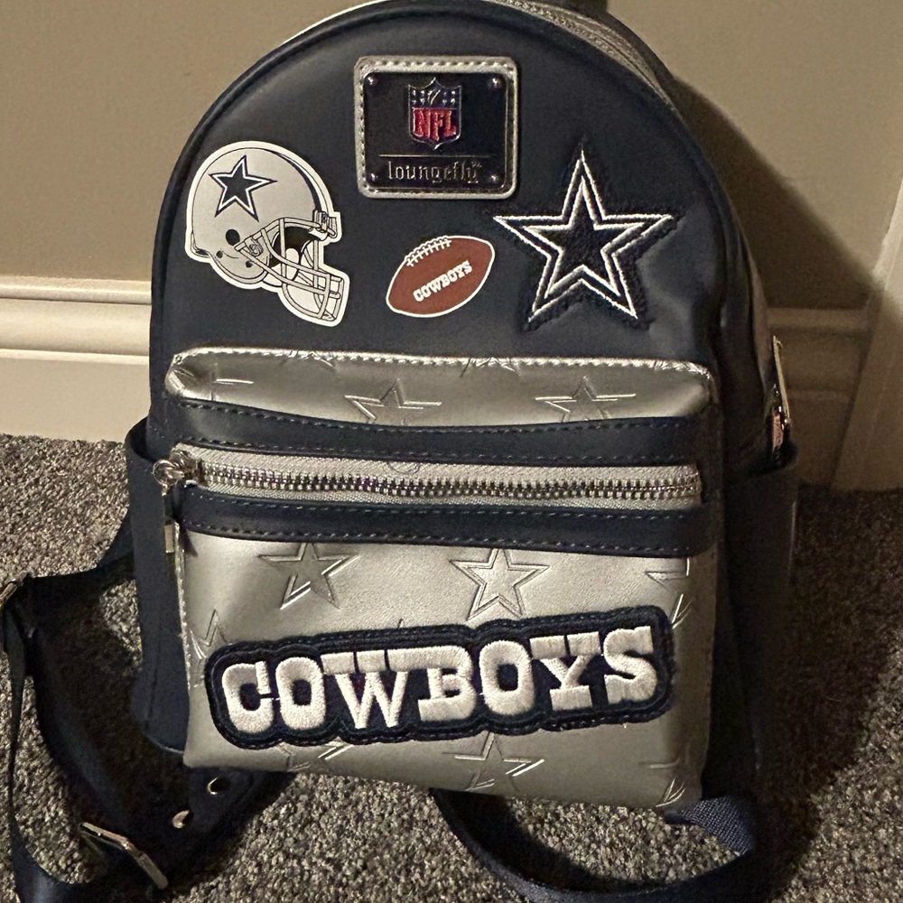 Loungefly Cowboys Navy and Silver Backpack
